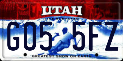 UT license plate G055FZ