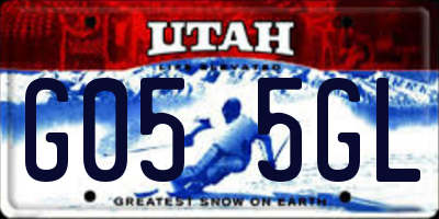 UT license plate G055GL