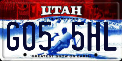 UT license plate G055HL