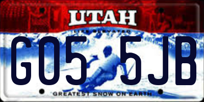 UT license plate G055JB