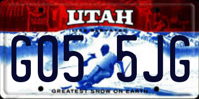 UT license plate G055JG