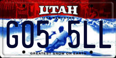 UT license plate G055LL