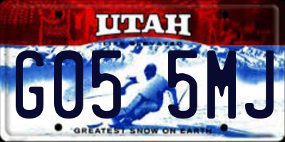 UT license plate G055MJ