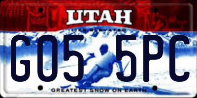 UT license plate G055PC