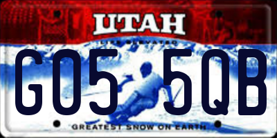 UT license plate G055QB