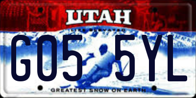 UT license plate G055YL