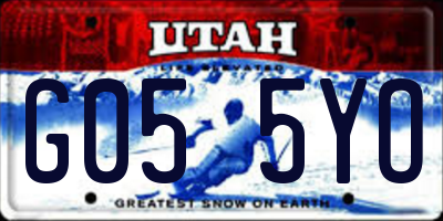 UT license plate G055YO
