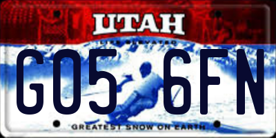 UT license plate G056FN