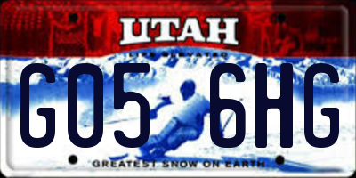 UT license plate G056HG