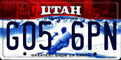 UT license plate G056PN