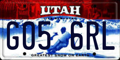 UT license plate G056RL