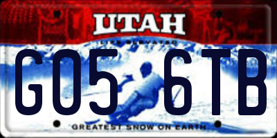 UT license plate G056TB
