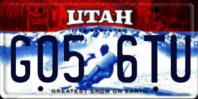UT license plate G056TU