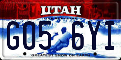 UT license plate G056YI