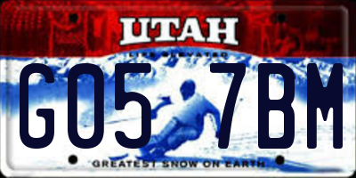 UT license plate G057BM