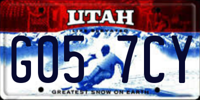 UT license plate G057CY