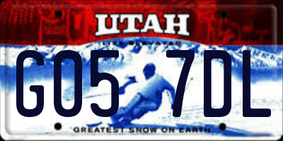UT license plate G057DL