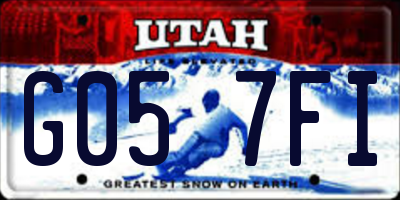 UT license plate G057FI