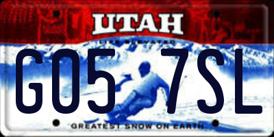 UT license plate G057SL