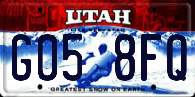 UT license plate G058FQ