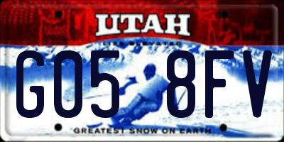 UT license plate G058FV