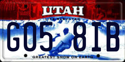 UT license plate G058IB