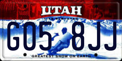 UT license plate G058JJ