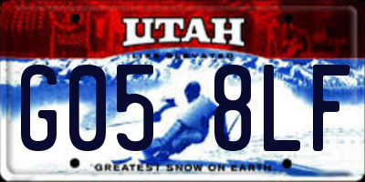UT license plate G058LF
