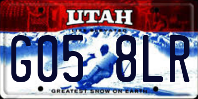 UT license plate G058LR