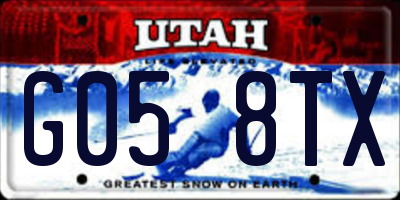 UT license plate G058TX