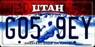 UT license plate G059EY