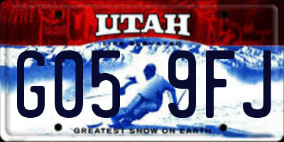 UT license plate G059FJ