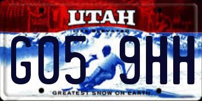 UT license plate G059HH