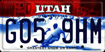 UT license plate G059HM
