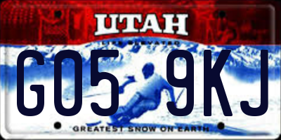 UT license plate G059KJ