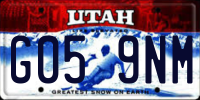 UT license plate G059NM