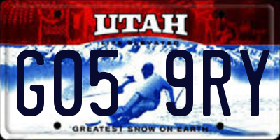 UT license plate G059RY
