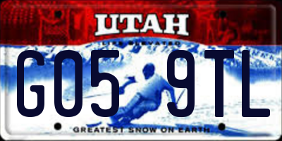 UT license plate G059TL