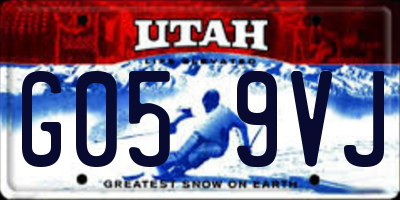 UT license plate G059VJ