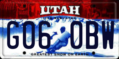 UT license plate G060BW