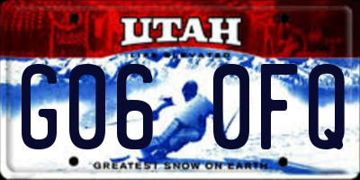 UT license plate G060FQ