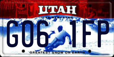 UT license plate G061FP