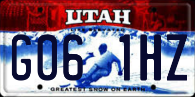 UT license plate G061HZ