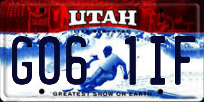 UT license plate G061IF