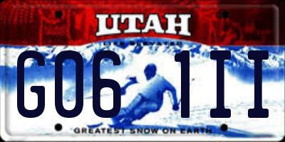 UT license plate G061II