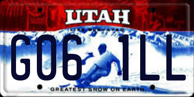 UT license plate G061LL