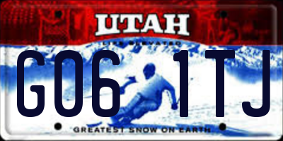 UT license plate G061TJ