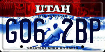 UT license plate G062BP