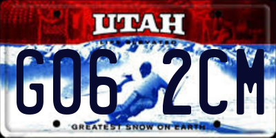 UT license plate G062CM