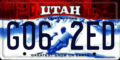 UT license plate G062ED